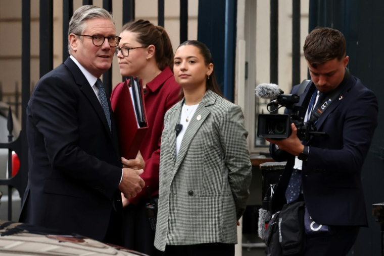 Le Premier ministre britannique Keir Starmer arrive au sommet UK-UE à Londres le 19 mai 2025 ( POOL / HENRY NICHOLLS )