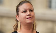 Mathilde Panot à Paris, le 15 juin 2024. ( AFP / ZAKARIA ABDELKAFI )