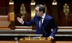 Le Premier ministre Sébastien Lecornu lors de son discours à l'Assemblée nationale, Paris, 16 octobre 2025 ( AFP / STEPHANE DE SAKUTIN )