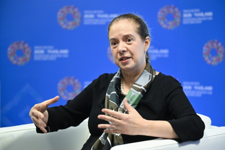 Petya Koeva Brooks, directrice adjointe du département de la recherche du FMI, le 13 octobre 2026 à Bangkok, en Thaïlande ( AFP / Panumas Sanguanwong )