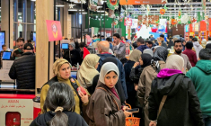 Dans un supermarché de la capitale libyenne, Tripoli, le 16 février 2026, à l'approche du mois sacré musulman de jeûne du ramadan ( AFP / Mahmud Turkia )