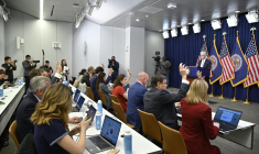 Conférence de presse de Jérôme Powell, président de la Fed (Crédits: Federal Reserve)